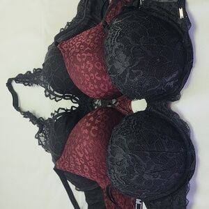 3 Lacey Pink Push Up Bras